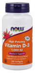NOW Foods D3-vitamiin, 1000 R&Uuml; - 360 kapslit
