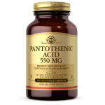 SOLGAR Pantoteenhape - pantoteenhape (vitamiin B5) 550 mg (100 kapslit).