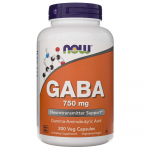 Now Foods GABA 750 mg - 200 k&ouml;&ouml;giviljakapslit