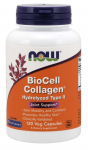 NOW FOODS BioCell kollageen - h&uuml;drol&uuml;&uuml;situd II t&uuml;&uuml;pi kollageen + kondroitiin + h&uuml;aluroonhape (120 kapslit).