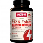 Jarrow Formulas met&uuml;&uuml;l-B-12 ja met&uuml;&uuml;lfolaat, kirss - 60 n&auml;rimistabletti