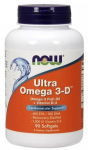 NOW Foods Ultra Omega 3-D koos D-3-vitamiiniga - 90 kapslit