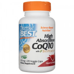 Doctor's Best k&otilde;rge imendumisega koens&uuml;&uuml;m Q10 koos BioPerine'iga 100 mg - 120 taimset kapslit