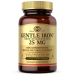 SOLGAR Gentle Iron 25 mg - &otilde;rn raua&uuml;hend - rauddigl&uuml;tsinaat (90 kapslit).