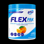 6PAK kollageen, MSM, gl&uuml;koosamiin Flex Pak, oranž - 400 g