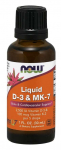 NOW FOODS D3-vitamiin + K2 Mk-7 (30 ml)