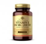 SOLGAR E-vitamiin 134 mg (200 R&Uuml;) puhas d-alfa-tokoferool (100 kapslit).