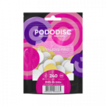 Staleks Pedik&uuml;&uuml;riketta asendusviilid pehme alusega L 240 gr., valge (50 tk.) [PDFS-25-240W]