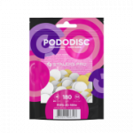 Pedik&uuml;&uuml;riketta asendusviilid pehme alusega Staleks Pro M 180 gr., valge (50 tk.) [PDFS-20-180W]