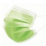 UNIGLOVES Meditsiiniline mask elastse ribaga PROFIL PLUS LIME 3-kihiline, 50 tk