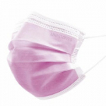 UNIGLOVES Meditsiiniline mask elastse ribaga PROFIL PLUS PINK 3-kihiline, 50 tk