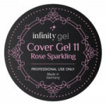 Infinity Cover Gel Rose Sparkling 11 ehitusgeel 50ml