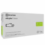 &Uuml;hekordsed nitriilkindad Mercator Nitrylex Classic white S 100 tk.