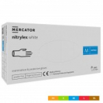 &Uuml;hekordsed nitriilkindad Mercator Nitrylex Classic white M 100 tk.