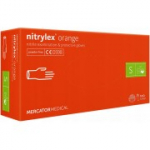 &Uuml;hekordsed nitriilkindad Mercator Nitrylex Orange S 100 tk.