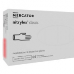 &Uuml;hekordsed nitriilkindad Mercator Nitrylex Classic white L 100 tk.