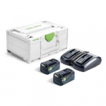 Akude ja laadija komplekt FESTOOL SYS 18V 2x5,0/TCL 6 DUO