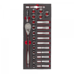 Narre ja padrunite komplekt MILWAUKEE 1/2, 28tk