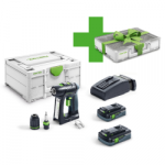 Akutrell-kruvikeeraja FESTOOL C 18 HPC 4,0 I-Plus koos lisaga
