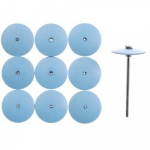 Silikoonist poleerimiskettad, l&auml;&auml;ts (&oslash; 22 mm, 10 tk.) kettahoidjaga PROXXON