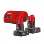 Akude ja laadija komplekt MILWAUKEE M12 NRG-602