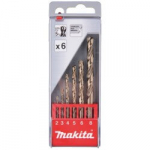 6-osaline metallipuuride komplekt MAKITA HSS Co5 2-8mm