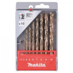 10-osaline metallipuuride komplekt MAKITA HSS Co5 1-10mm