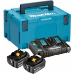 2 aku ja laadija DC18RD komplekt MAKITA 197629-2 PowerPack 18V 5,0Ah