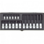 18-osaline padrunpeade komplekt 1/4"+1/2" HEX PROXXON