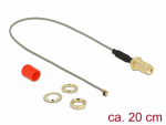 &Uuml;leminek antennile SMA - MHF I, 1.13, 20cm, 10mm keermega, ferriidiga