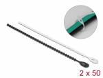 Kaablisidemed helmestega 120 x 3.6mm, mustad/valged, taaskasutatavad (100tk)