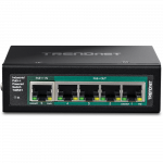 T&ouml;&ouml;stuslik PoE Switch: 4 x 10/100/1000Mbps PoE+, IP30, -40 to 75 &ordm;C, 65W, PoE++ toitega