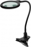 LED luuplamp klambriga 6W, ⌀ 100mm l&auml;&auml;ts, 1.75x suurendus, 480lm, must