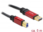 USB 3.0 kaabel A - B 5.0m, kullatud metall kestaga, premium