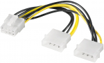 Toitekaabel 2 x 5.25 pistik > PCI Express 8 pin
