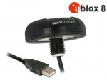 USB 2.0 Multi GNSS vastuv&otilde;tja u-blox 8 4.5m, must