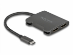 USB-C splitter 1 sisse / 2 v&auml;lja HDMI 4K@60Hz MST