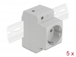 Pinnapealne pistikupesa 1-ne maandusega Din-liistule 16A / 250V, valge (5tk/pakk)