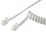 Spiraalkaabel telefonitorule 4.0m, valge