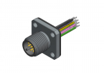 M12x1, isane, 12-pos, A-kodeeritud, AWG26
