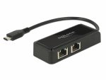 V&otilde;rgukaart: USB-C - 2xRJ45, 10/100/1000Mbps, v&otilde;imalik &uuml;hendada kahte v&otilde;rku korraga, toetab Mac&acute;i