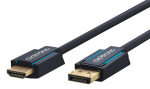 Displayport - HDMI kaabel 5.0m, 4K 3840x2160@60Hz, OFC, topeltvarjega (sign suund DP > HDMI), tumesinine
