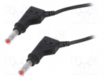 Testrijuhe, 32A 4mm banana plug, 2m, must