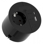 Pistikupesa Loop in 1 x CEE7/3, 1 x USB-A, 1 x USB-C 0.2m, must