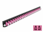 FO eemaldatav esipaneel 24xLC Duplex 19&acute;&acute; multimode adapteritega OM4