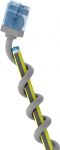 V&otilde;rgukaabel Cat6a U/UTP 10.0m, hall, LSZH, CU, Slim, Ultra-Flex