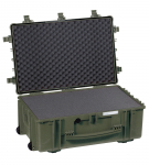 Kohver 860x560x355mm, veekindel, roheline, vahuga, ratastega, IP67, 16.39kg