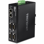 Modbus Serial to Ethernet Gateway: 4 port, -40&deg; kuni 75&deg;C