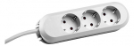 Maandusega pikendusjuhe 3 pesa / 3.0m, 188x56x41mm, valge
