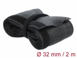 Kaablir&uuml;&uuml;s 32mm, must, 2.0m pol&uuml;ester, sukk, takjapaelaga